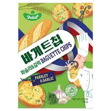 Delief Bahutte chips garlic flavor 70g 韩国葱香干面包片70克