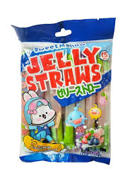 Sweet mellow jelly straws assorted yogurt flavor (15pcks)300g 甜醇水果味果冻条300克