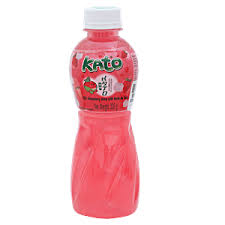 KATO Stawberry juice with Coco jelly 280ml 卡兔草莓椰果汁280毫升