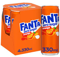 Fanta zero sugar 330ml 芬达罐装330毫升