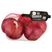 Red Onion in bag 4 stk 红洋葱一包4大个