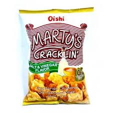 OISHI Martys Cracklin Salt & Vinegar flavor 90g 日本味美酥脆薯片90克