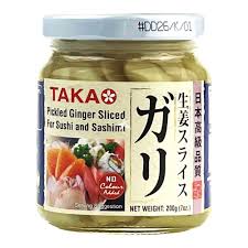 TAKAO Pickled Ginger Sliced For Sushi And Sashimi 200g 日本TAKAO瓶装寿司生姜200克