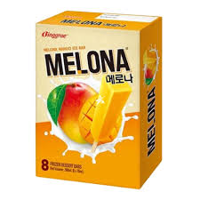 Binggrae Korean Melona Mango Ice Cream 1pack(8x70G) 韩国国产芒果冰淇淋整盒八支装