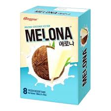 Binggrae Korean Melona Coconut Ice Cream 1pack(8x70G) 韩国国产椰子冰淇淋整盒八支装