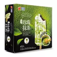 SHAOMEI  Ice Bar Boba Matcha Latte 75gX4pcs 小美珍珠抹茶冰淇淋一盒4只装