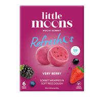LITTLE MOONS Mochi Ice Cream Red Fruit 6 pieces 250g 小月亮草梅树莓麻薯冰淇淋6只装250克