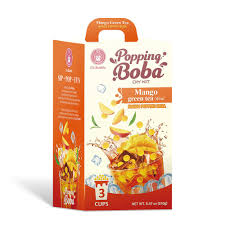 O's Bubble Popping Boba DIY Kit - Mango Green Tea 240g
