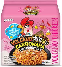 PALDO Volcano Carbonara Chicken Noodle (4x130g)韩国火鸡面奶酪味4连包