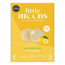 LITTLE MOONS Mochi Ice Cream Yuzu & Lemon 6 pieces 250g