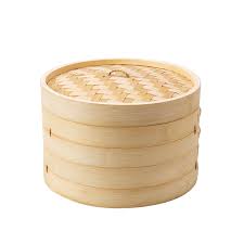 Bamboo Steamer With LTD 10"1 stk 竹蒸笼10寸一个 三层
