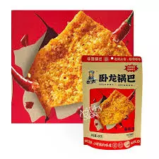 Wolong Rice Crust Snack Fiery hot 200g 卧龙锅巴麻辣味200克