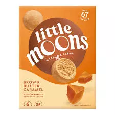 LITTLE MOONS  Mochi Ice Cream Brown butter caramel 6 pieces 250g 小月亮焦糖麻薯冰淇淋6只装250克