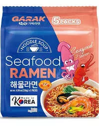 GARAK Seafood Ramen 5x130g 韩国国产名家海鲜拉面5连包450克