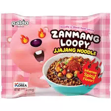 PALDO Zanmang Loopy Jjajang Noodle Spicy 110g 韩国八道辣杂酱面110克