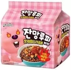 PALDO Zanmang Loopy Jjajang Noodle Spicy 4pk x110g 韩国八道赞萌露比炸酱面4连包440克