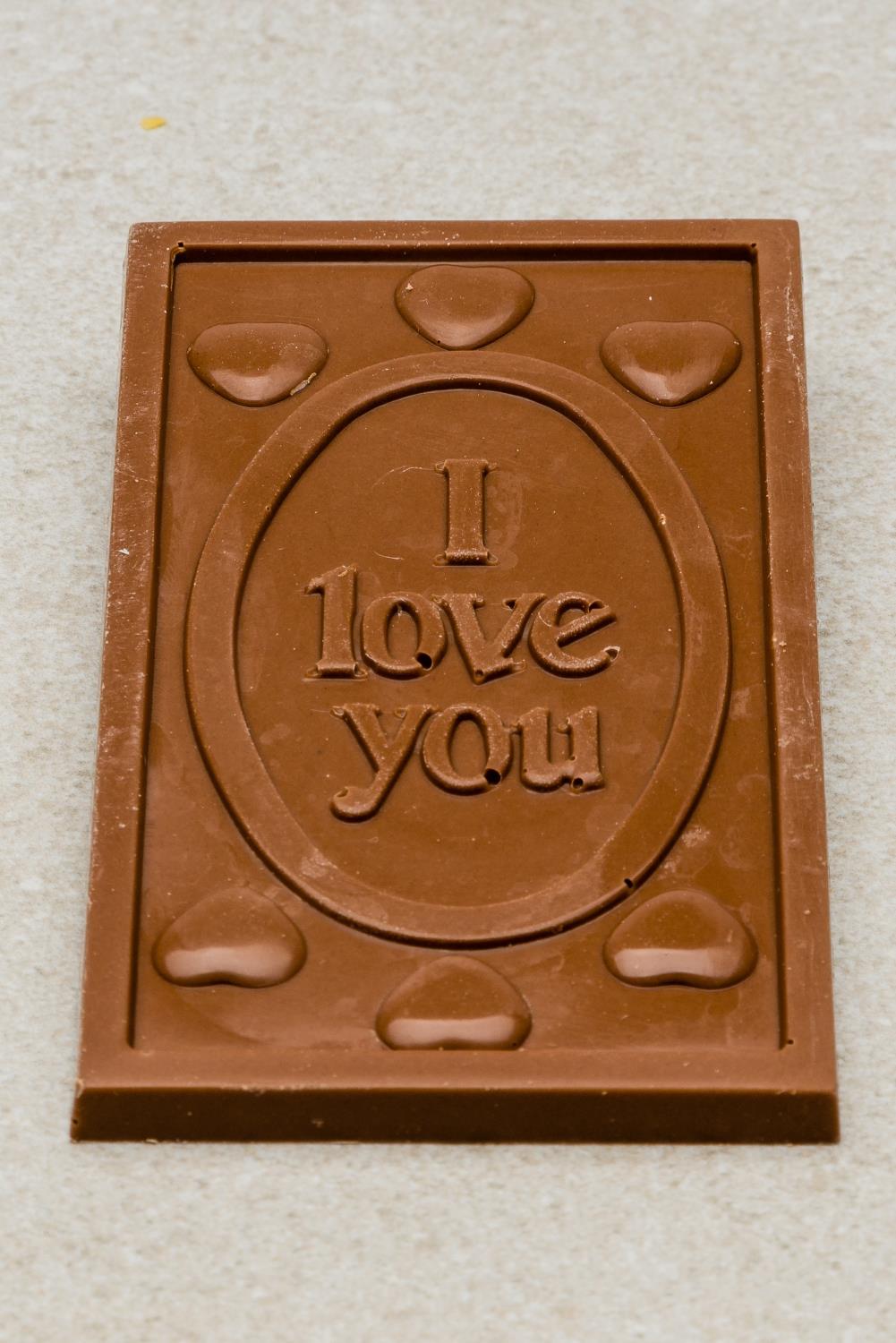 I love you sjokoladeplate