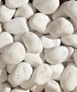Dekorstein marmor hvit rund 15-25mm 10kg