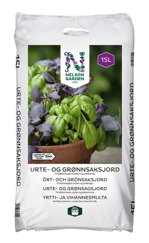 Urte & Grønnsaksjord 15L KRAV