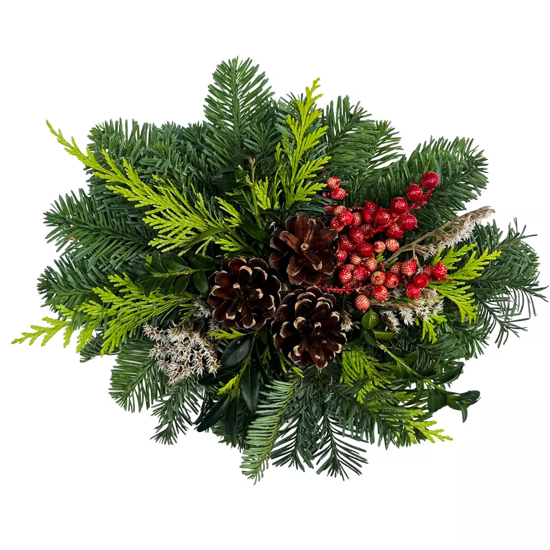 Gravrosett Nobilis m/pynt 25 cm