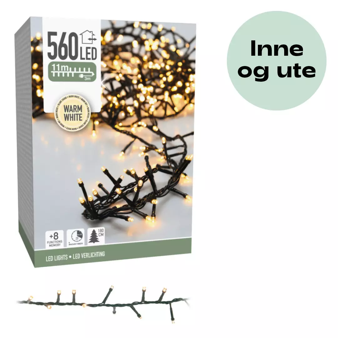 Lysslynge Snake LED 11 m - 560 lys