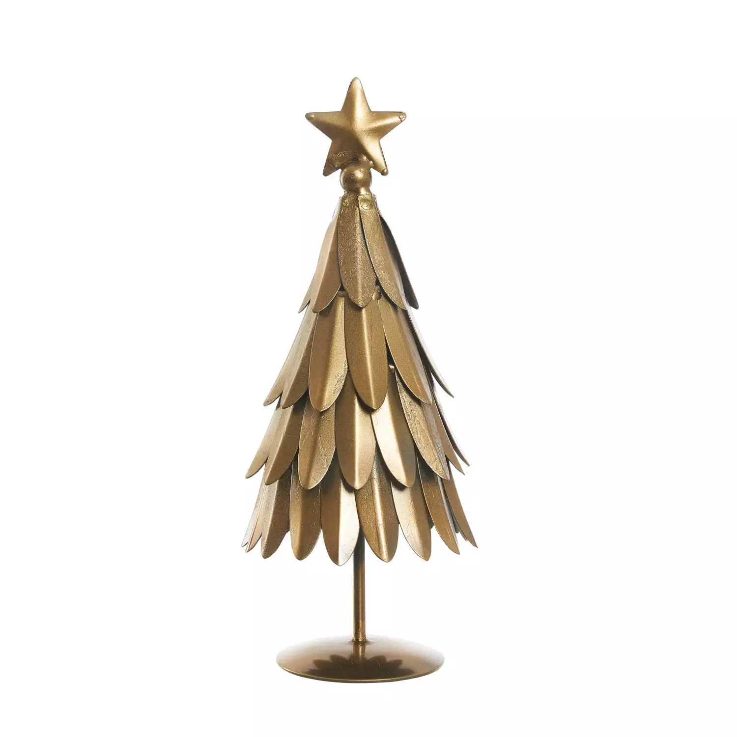 Metalljuletre 22 cm kobber