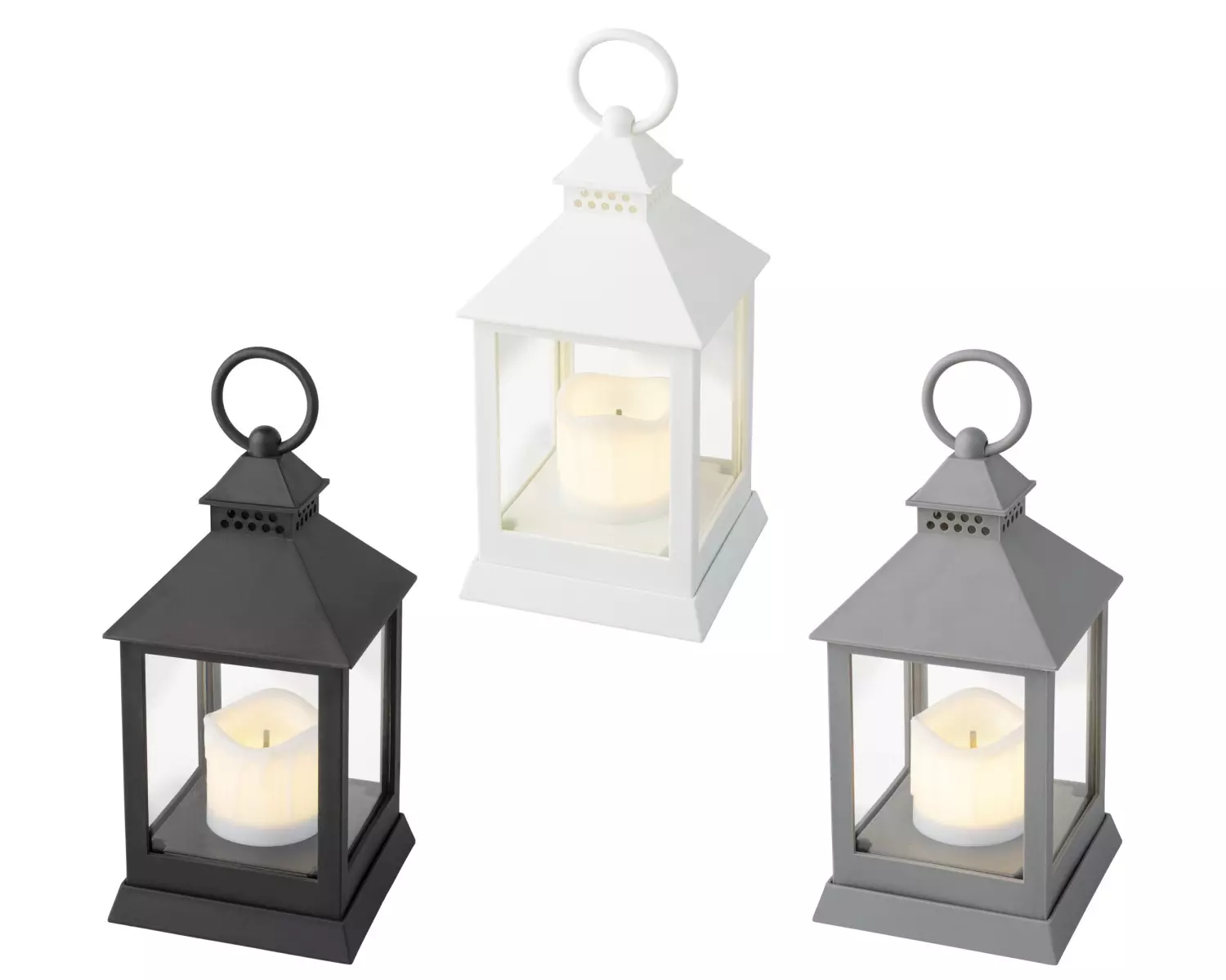 Lykt LED mix farge 17 cm