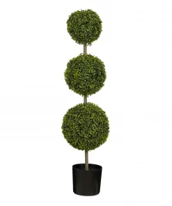 Kunstig Buxus 3 kuler UV-bestandig 120 cm