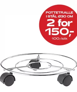 Multibuy: Pottetralle stål Ø30 cm - 2 for 150.-