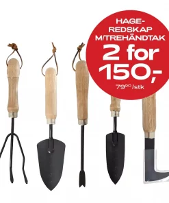 Multibuy: Hageredskap m/trehåndtak - 2 for 150,-