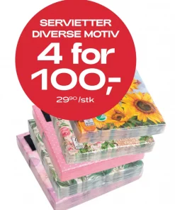 Multibuy: Servietter - 4 for 100,-