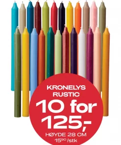 Multibuy: Lys Rustic Ø2,2/H28 mix farge - 10 for 125,-