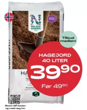 Medlemstilbud: Hagejord 40L - 39,90