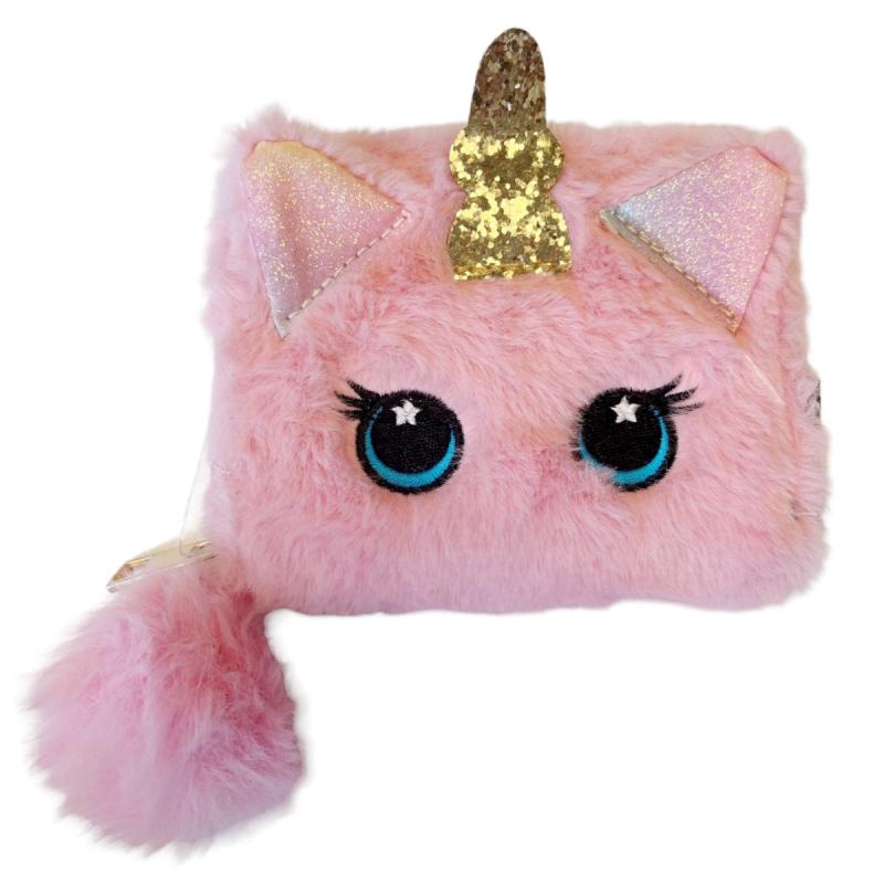 Lommebok fluffy enhjørning