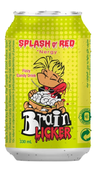 Brain Licker Splash O'red Fizzy Candy Drink