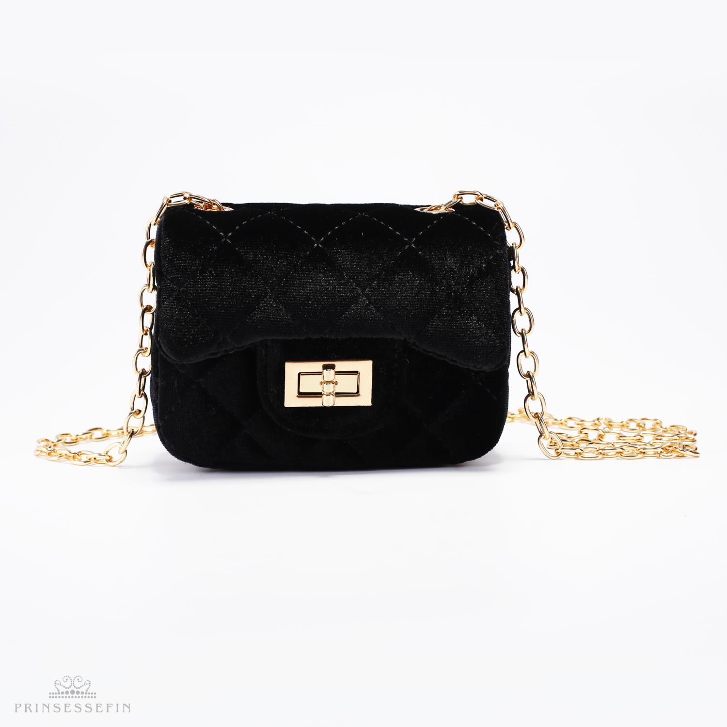 Prinsessefin Velvet Black Veske Stor