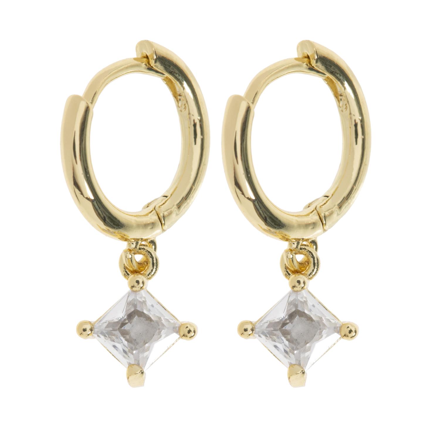 Timi Of Sweden Cindy Crystal Rhombus Hoop