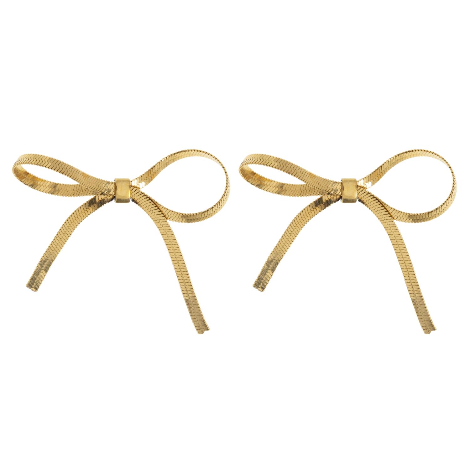 Timi Of Sweden Juliette Snake Chain Bow Stud