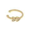 Timi Of Sweden Gigi Two Crystal Hearts Ear Cuff