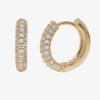 Timi Of Sweden Eliza Crystal Bedazzled Huggie Earrings