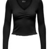 Only Betty Ls V-Neck Top