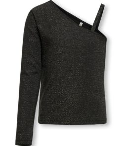 KOGBREDA ONE SHOULDER GLITTER TOP
