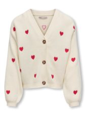 Kids Only Dana LS Heart V-Neck Cardigan Knit
