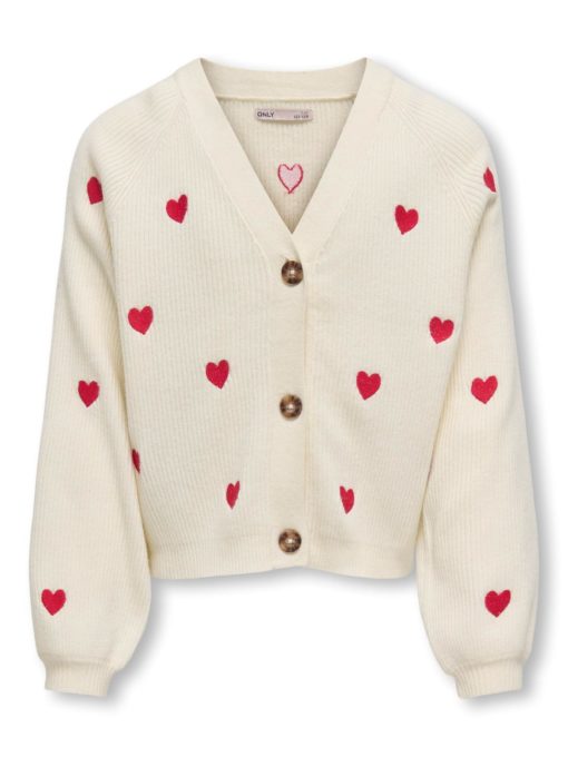 Kids Only Dana LS Heart V-Neck Cardigan Knit