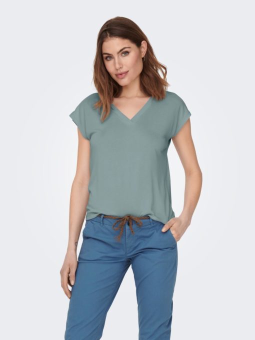 Only Free SS V-Neck Top
