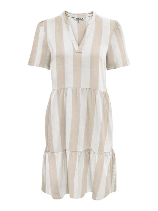 Only Tiri Caro S/S V-neck Lin Dress