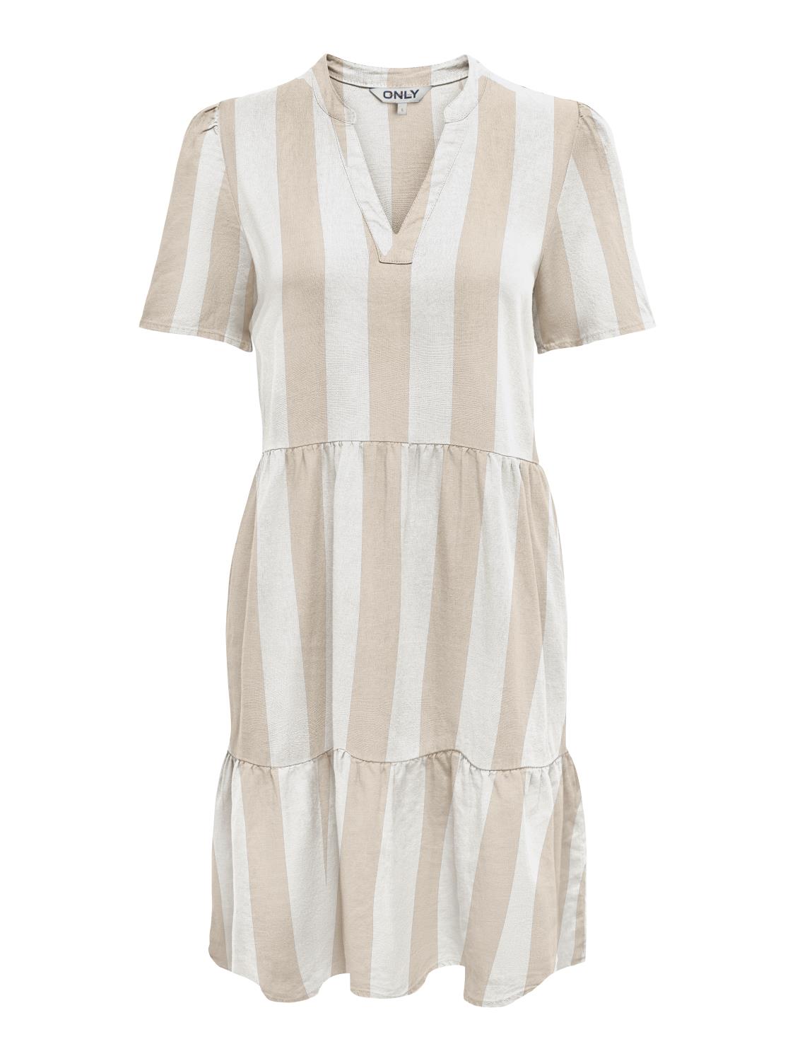 Only Tiri Caro S/S V-neck Lin Dress