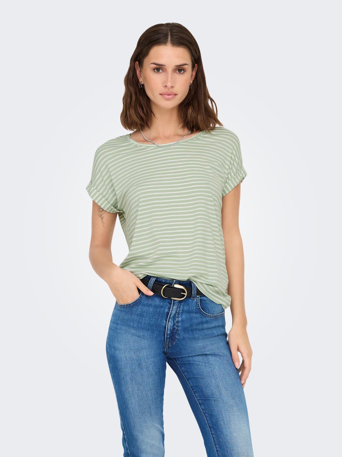 Only Moster Stripe SS O-Neck Top