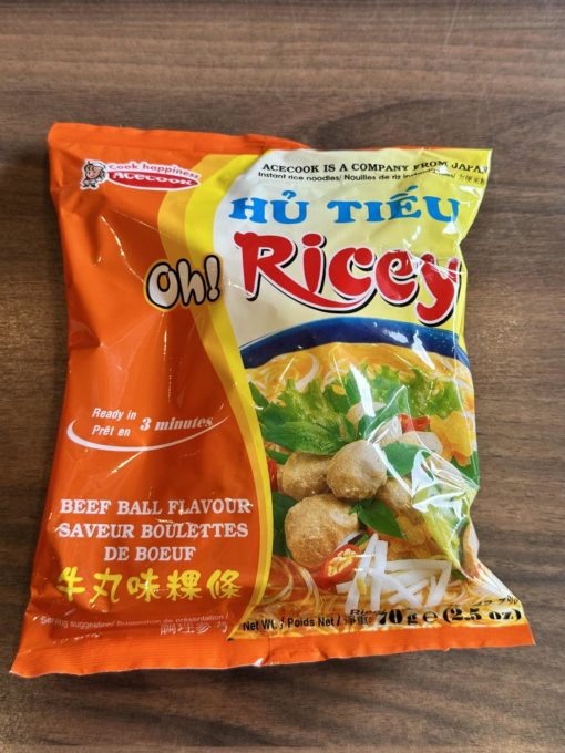 Instant rice noodles beef ball flavour