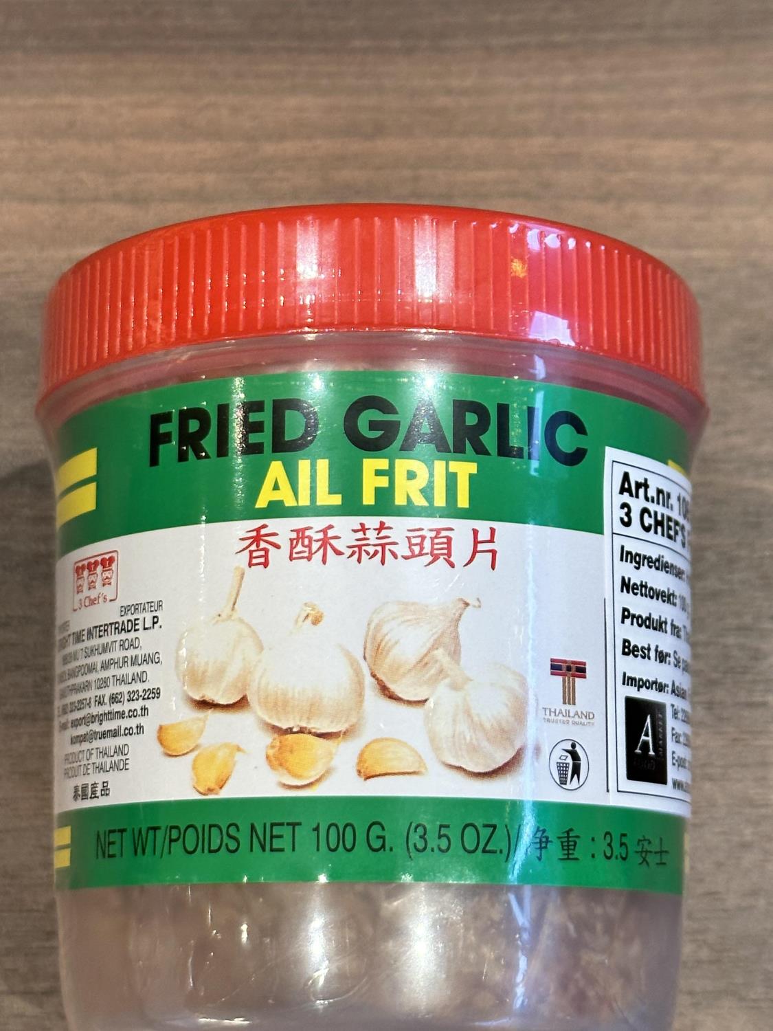 3 Chef`s Fried garlic